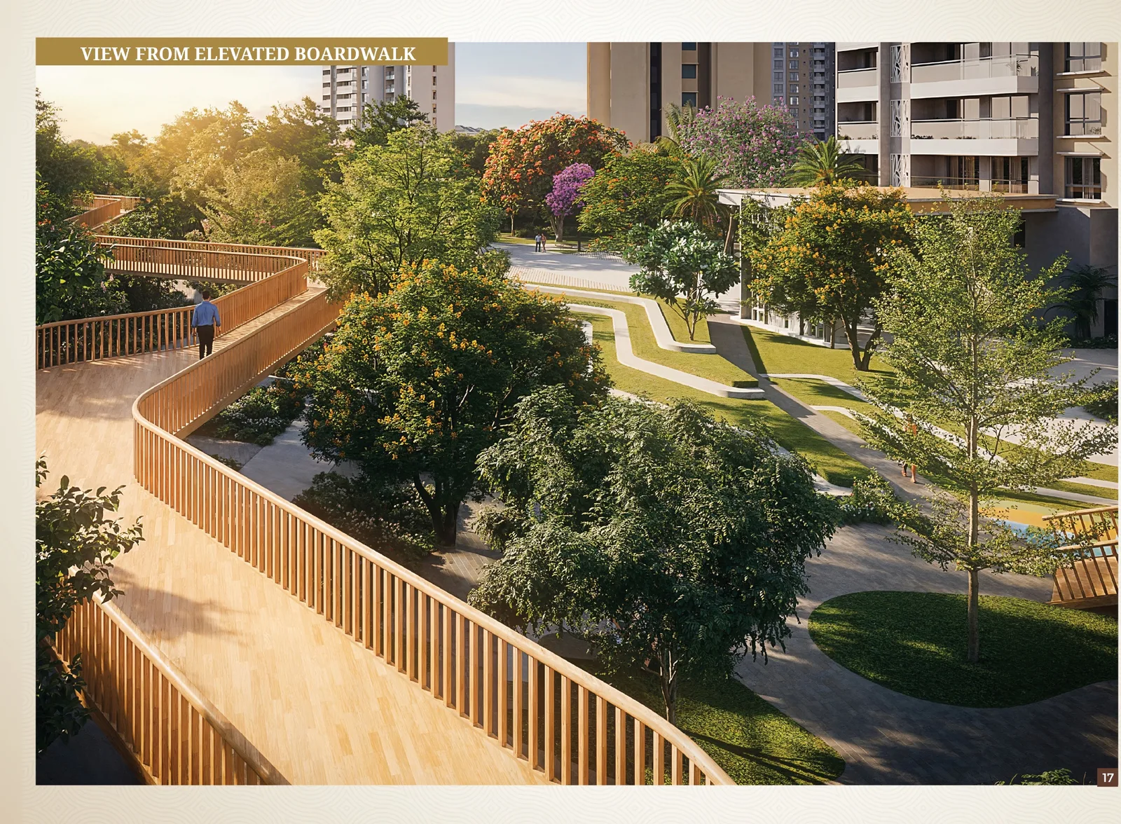 The elevated boardwalk at Eaton Park
