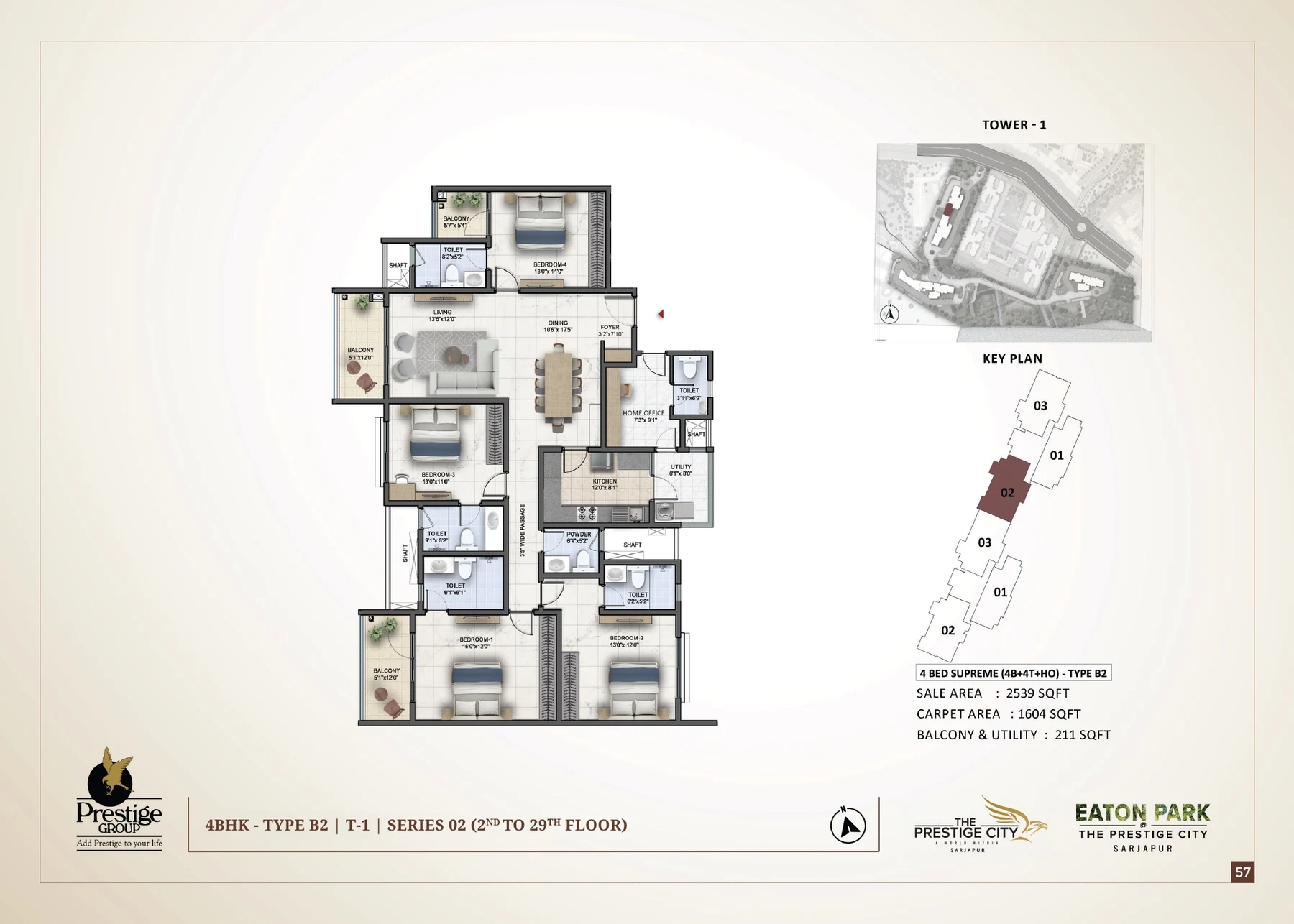 4 Bed Supreme · B2 — Eaton Park at The Prestige City