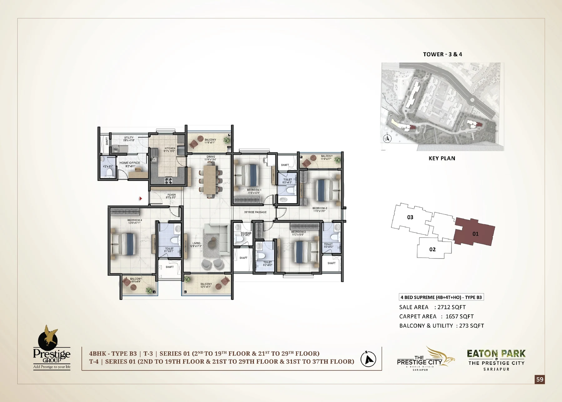 4 Bed Supreme · B3 — Eaton Park at The Prestige City