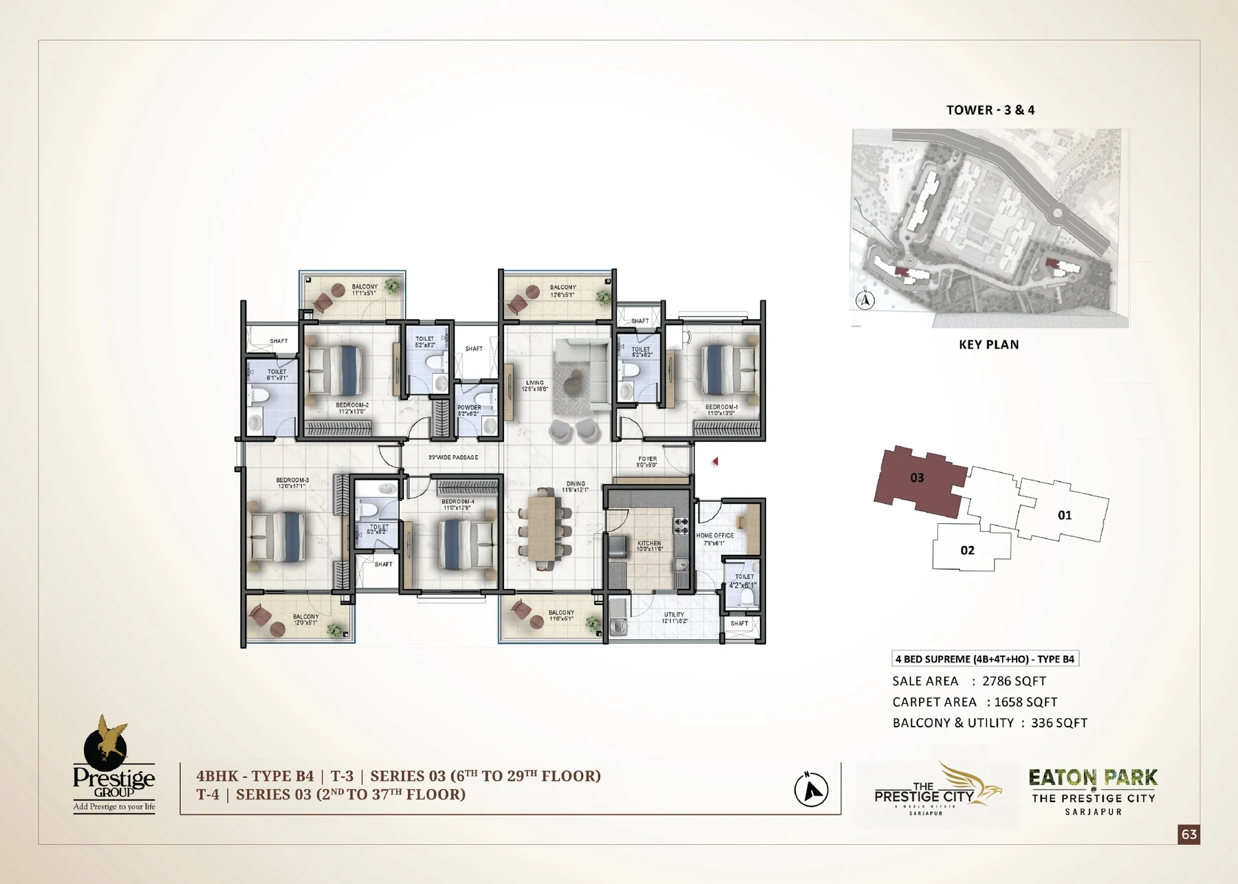 4 Bed Supreme · B4 — Eaton Park at The Prestige City
