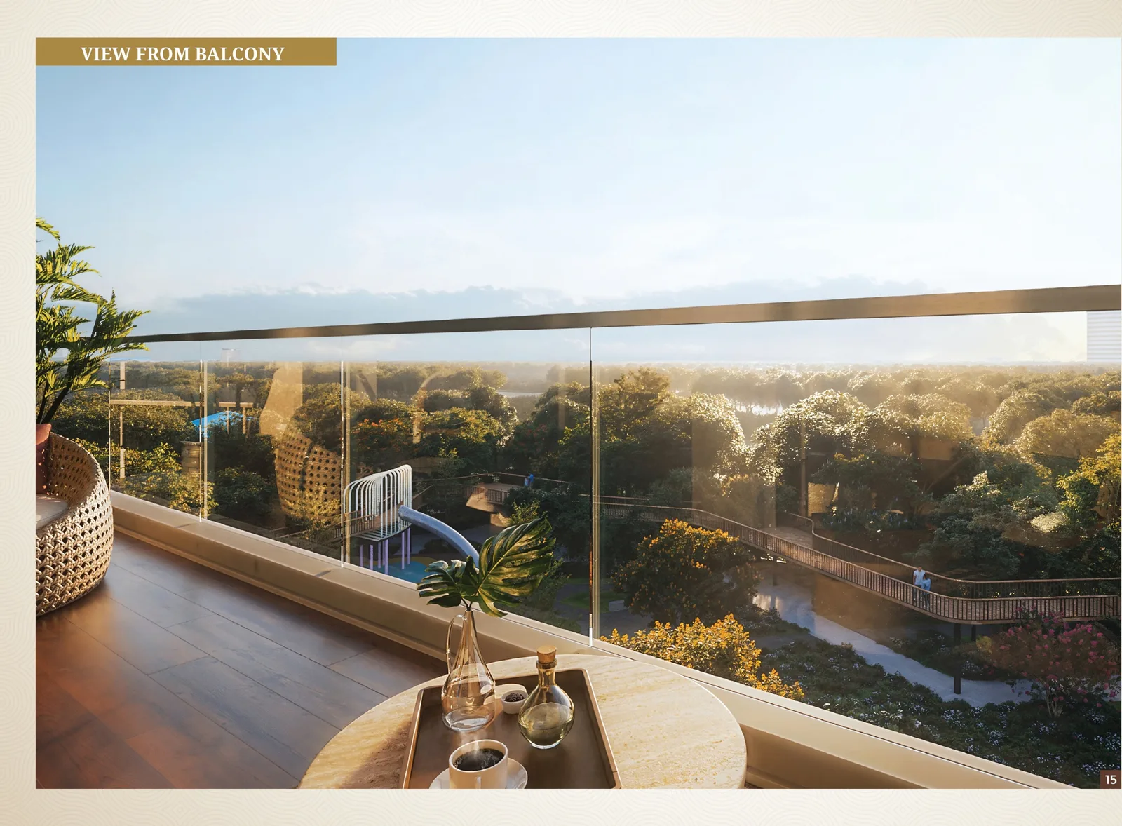 View from an Eaton Park balcony